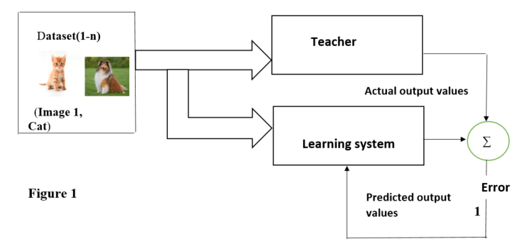 Figure 1 explains the working of supervised Machine Learning.