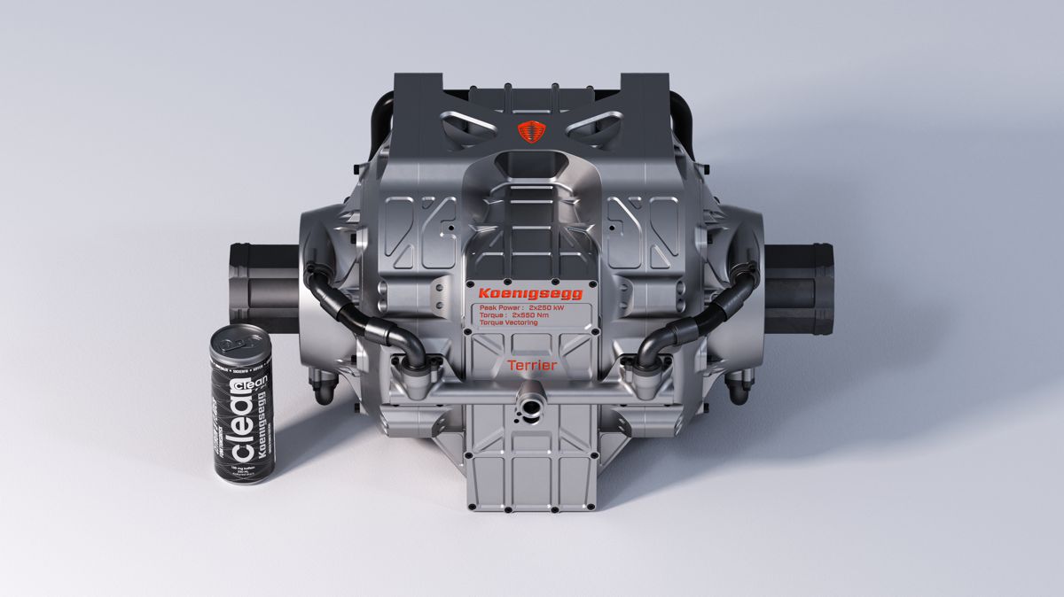 Presenting ‘Terrier’ – Class-leading Koenigsegg electric drive unit made from two Quark e-motors and a David Inverter.